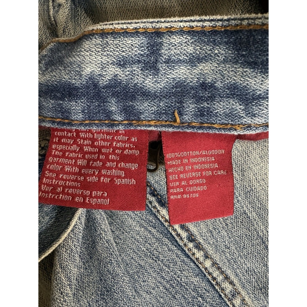Y2K Plugg Jeans Co Mens 34x30 Bootcut Ripped Denim Jeans Medium Wash 100% Cotton - Picture 6 of 15